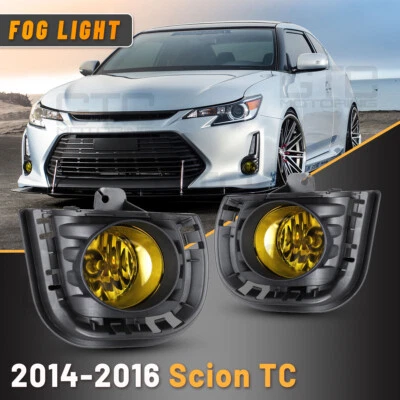 Fog Lights For 2014 2015 2016 Scion tC Yellow Glass Lens Bumper Lamps  - Imagem 1 de 4