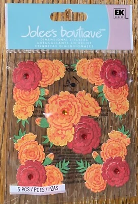 Jolees Naranja MariGold Flores Racimos Gema BODA Hacer Tarjetas Álbum de Recortes Pegatina Foto 1 de 4