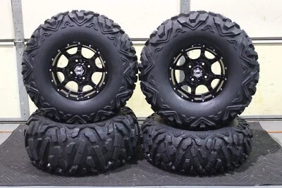 YAMAHA GRIZZLY 450 27" QUADKING ATV TIRE & COBRA BLK WHEEL KIT IRS1CA BIGGHORN — 第 1/4 张图片