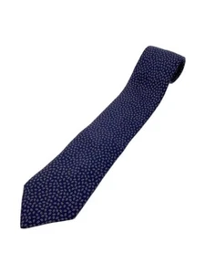 HERMES Men's Silk Tie D'Ancre Blue Used No Box EUC - Picture 1 of 3