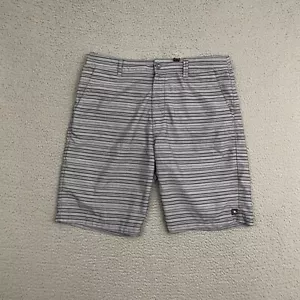 RIP CURL Boardwalk Shorts Mens Size 36 Gray Striped Hybrid Skater Beach Casual - Picture 1 of 10