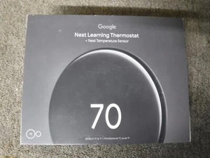 *NEW* Google Nest Learning Thermostat (4th Gen) Polished Obsidian, GA05169-US - Picture 1 of 3