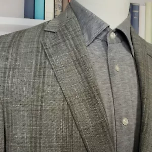Ted Baker London Sport Coat Mens 42R Wool Cotton Linen  Two Button Double Vented - Picture 1 of 17