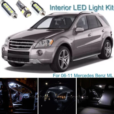 19pcs Xenon White Interior LED Light Package Kit Deal For Mercedes Benz ML 06-11 - Image 1 of 4