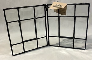J Devlin Beveled Crystal Glass Art Photo Frame Holds Two 3" X 2" Photos New - Picture 1 of 13