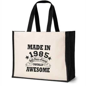40. Geburtstag Made In 1985 Tasche Alter 40 Geburtstag Damen Canvas Shopper - Bild 1 von 7
