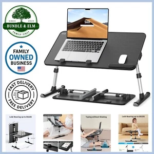 Adjustable Aluminum Laptop Stand Bed Tray Desk Foldable Portable Couch Sofa - Picture 1 of 11