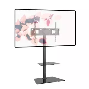 Premium Swivel Floor Stand TV Mount with Shelf for 37 to 72 In. Screens - Picture 1 of 11