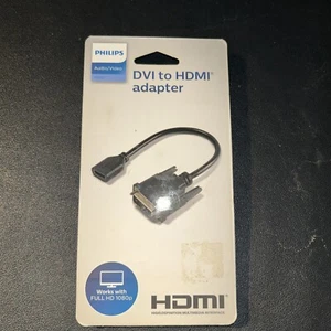 Philips DVI to HDMI Pigtail Adapter Black 2019 All Brands SWV9200H/27 - Picture 1 of 3