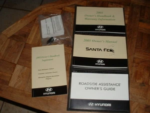 2005 Hyundai Santa Fe Owners Manual & Warranty Information w/Leather Case - Picture 1 of 1