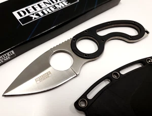 Concealed Carry Full Tang Fixed Blade Boot Neck Knife EDC Sheath Black - Picture 1 of 9