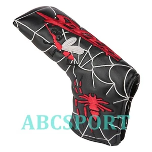 PU negro con cubierta de cabeza de palo Spider Golf Blade Putter con cierre magnético - Imagen 1 de 6