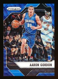 2016-17 PANINI PRIZM #143 AARON GORDON BLUE WAVE REFRACTOR HOLO NUGGETS #19/99!
