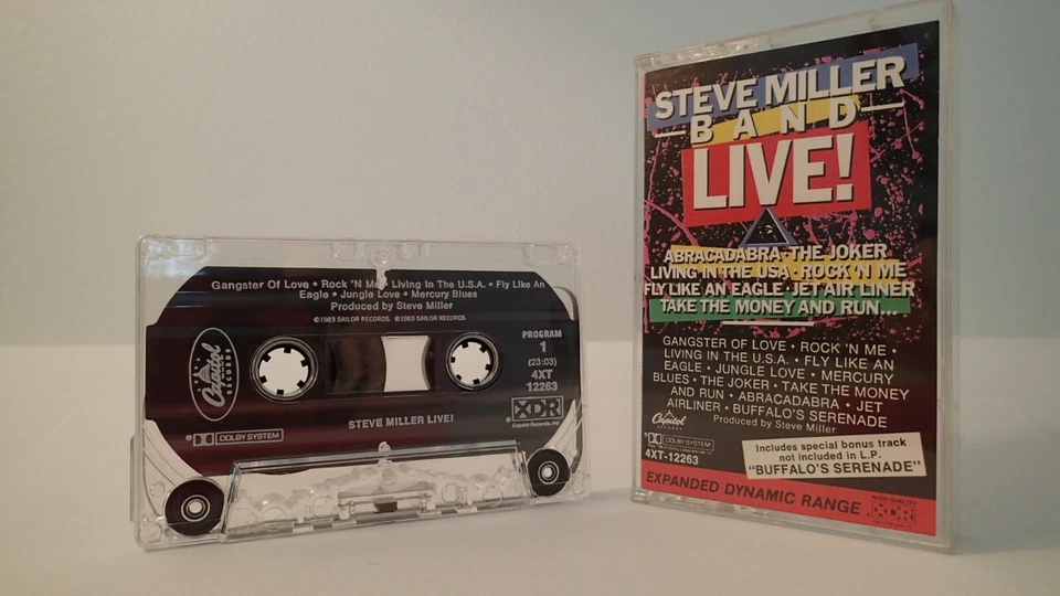 Steve Miller Band - Live - Audio Cassette Tape - Image 1 of 1