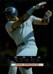 1994 (RANGERS) Score Gold Stars #33 Juan Gonzalez