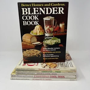 Lot of  Better Homes and Gardens HB Vintage Cookbooks Blender Casserole Cookies - Imagen 1 de 9