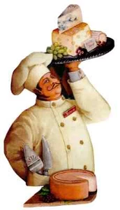 italian chef kitchen wall decal cheese prepasted 9.5 inch USA seller - Picture 1 of 2