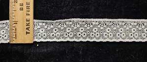 Vintage/Antique, White, Cotton Leavers Lace, 15 Yards - Picture 1 of 1