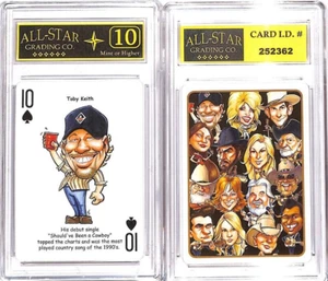 Tarjeta de reproducción de música country TOBY KEITH 2012 CLASIFICADA ASG 10 COMO NUEVA #Q - Imagen 1 de 1