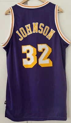 Camiseta Magic Johnson Los Angeles Lakers NBA Hombres L Reebok Soul De Colección #32 HWC Earvin Foto 1 de 4