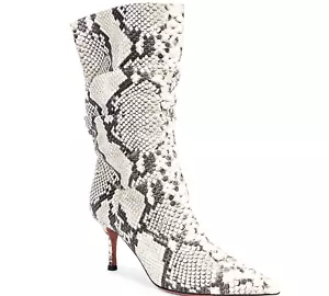 Botas Naturales Amina Muaddi Ida 70 Estampadas Pitón Talla 37/US7 - Imagen 1 de 9