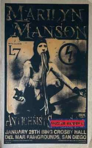 Poster concerto Marilyn Manson Antichrist Superstar 1997 16,5 x 26,5 - Foto 1 di 2