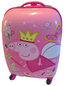 PEPPA PIG ROLLING SPINNER LUGGAGE BAG BY HEYS 18”X13” SUMMER TRAVEL OUTDOORS - Picture 1 of 3