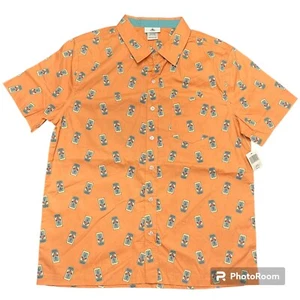 Disney Parks 2020 Main Street USA Trash Can Button Down Shirt Adult XL 1XL NWT!! - Picture 1 of 7