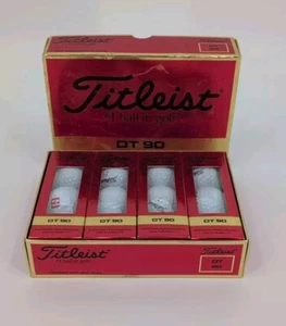 Vintage TITLEIST DT 90 Wound Golf Balls NEW IN BOX 12 Balls Total Bank America - Picture 1 of 14