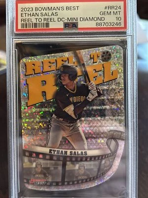 2023 Bowman’s Best Ethan Salas Reel To Reel Mini Diamond #RR24 PSA 10 GEM MINT  - Image 1 of 2
