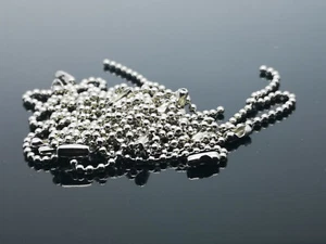 20x Round Ball Bead Chains Tag Bulk Chains With Connector 10cm Silver - Picture 1 of 5