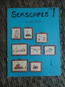 SEASCAPES 1 Birds Boats Beaches Tidewater Needlepoint Cross Stitch Book 1978 VG - Picture 1 of 2