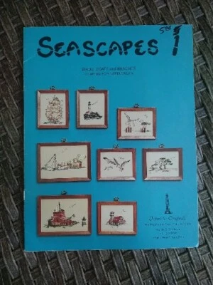 SEASCAPES 1 Birds Boats Beaches Tidewater Needlepoint Cross Stitch Book 1978 VG - Image 1 of 2