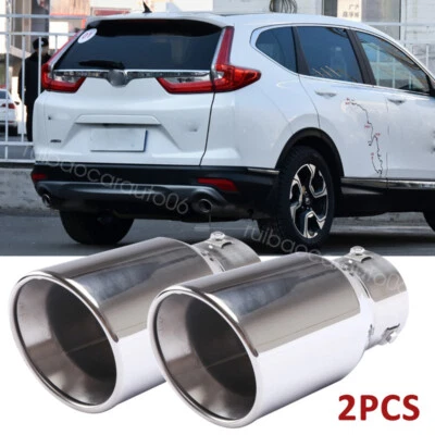 2PCS Car Exhaust Pipe Tip Rear Tail Throat Muffler Tailpipe For Honda CR-V Foto 1 de 4