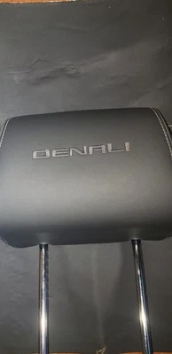 2019-2022 GMC SIERRA 1500 DENALI КОЖАНЫЙ ПОДГОЛОВНИК КОМПЛЕКТ (2) ЧЕРНЫЙ - Изображение 1 из 4