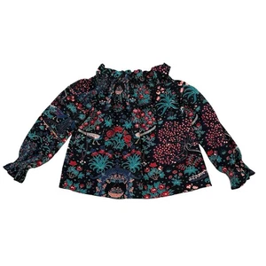 Schulterfreie Marguerite Bluse Tuckernuck Midnight Garden Peacock Größe S - Bild 1 von 5