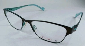 NEW IZUMI OS-9206 COL. 2  TURQUOISE BLACK FRAMES EYEGLASSES 54-16-135 - Picture 1 of 4