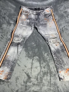 Jordan Craig Legacy Edition Jeans Herren 40x32 Splat Stretch Paint Distressed Y2K - Bild 1 von 13