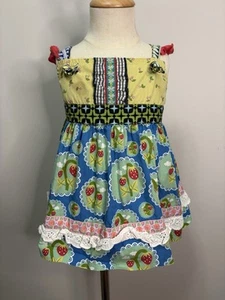 Matilda Jane Size 4 Wonderful Parade Love Bug Strawberry Top 2013 - Picture 1 of 3