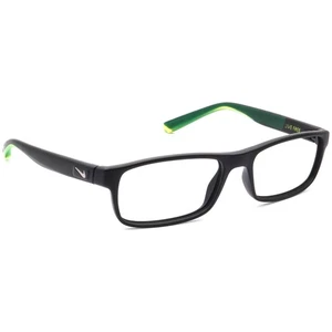 Nike Eyeglasses 7090 010 Live Free Matte Black/Green Rectangular Frame 53-17 140 - Picture 1 of 8