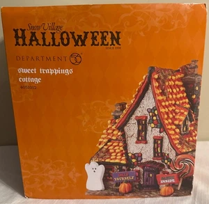 Department 56 Snow Village Halloween Sweet Trappings Cottage 4051012 Illuminate - Picture 1 of 8