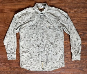 Camicia western Larry Mahan diamante perla snap uomo XL paisley floreale dente di sega - Foto 1 di 12