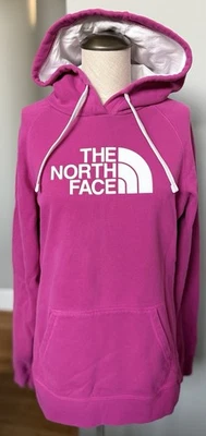 The North Face - Womens Half Dome Logo Hoodie Sweatshirt - Pink/White - Sz Large - Image 1 of 4