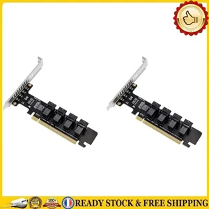 SFF-8643 NVME PCIE SSD Adapter PCI-E 16X To 4 Ports U.2 SFF-8643/8639 Split Card - Afbeelding 1 van 6