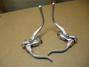 Vintage Schwinn Approved Road Bike Brake Levers Safety  Gold Dot - Picture 1 of 9