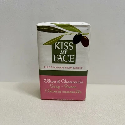 KISS MY FACE Olive & Chamomile Bar Soap Pure & Natural From Greece 1 Bar HTF - Image 1 of 4