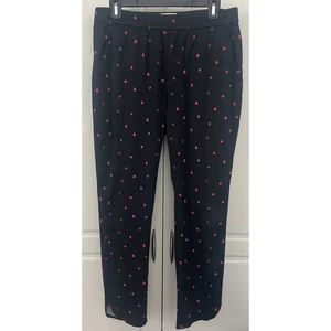 Marine Layer Allison Pant in Black Queen of Hearts Print Size M - Picture 1 of 10
