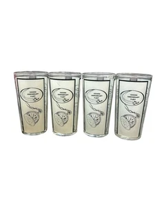 Lot de 4 avions Cessna Anniversary Fleet 50th Libbey Highball en verre (TBD5) - Photo 1/9
