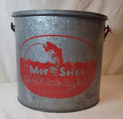Vtg MIT Shel Minnow Bucket - Image 1 of 4