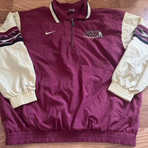 VTG 90'S Nike FSU Seminoles Florida State Windbreaker Jacket Mens 2XL Rare Cover